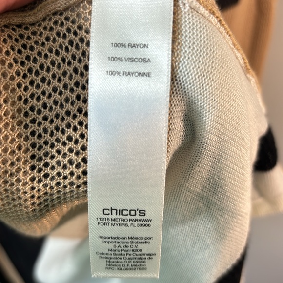 Chico’s long open cardigan sz 2. Neutral colors, light perfect for warm days. - Picture 4 of 6